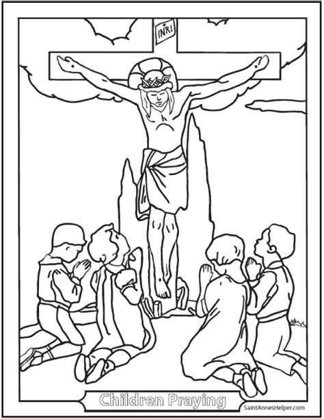 Children praying coloring pages are a fun way for kids of all ages to develop creativity, focus, motor skills and color recognition. 150+ Catholic Coloring Pages: Sacraments, Rosary, Saints