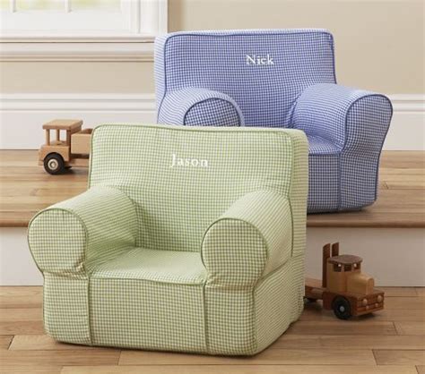 Shop our popular anywhere chairs in fun prints and materials. Blue Gingham My First Anywhere Chair | Pottery Barn Kids ...