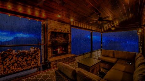 Relaxing Rain And Fireplace Sounds Calm Your Heart On A Rainy Night In