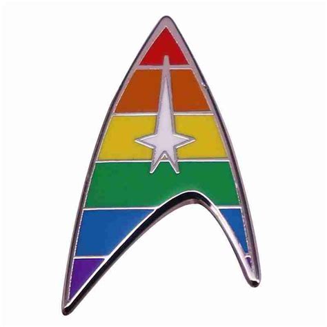 Star Trek Insignia Rainbow Delta Enamel Pin Distinct Pins