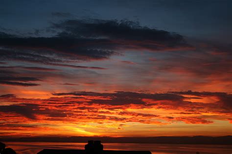 Wallpaper Sunset Sea Reflection Clouds Scotland Sunrise Evening