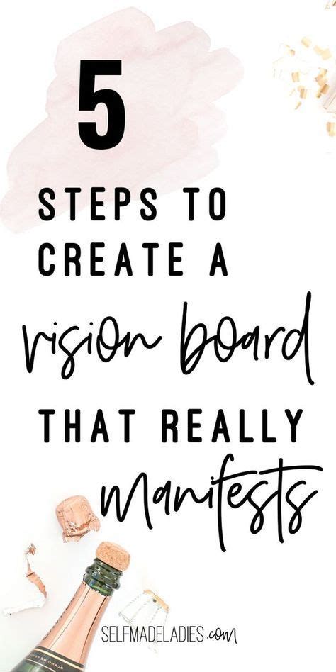 The Words 5 Steps To Create A Vision Board That Really Manaffss On It