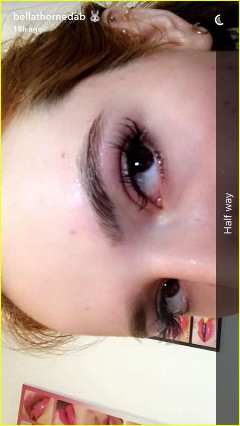 Bella Thorne Tattooed Her Eyebrows Documented The Procedure On