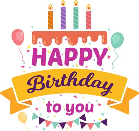 Download Birthday Candles Png Happy Birthday Sticker Design PNG Image With No Background