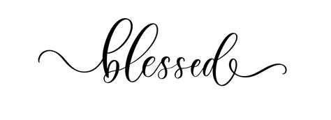 Blessed Wavy Elegant Calligraphy Spelling For Decoration On Holidays