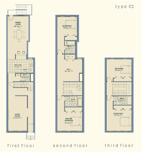 Brownstone Row House Floor Plans House Design Ideas