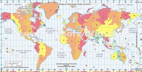 World Time Zone Map Time Zone Mapworl
