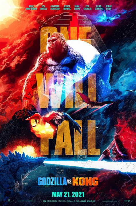 Godzilla Vs Kong Movie Poster 2021 Film 18x12 Etsy