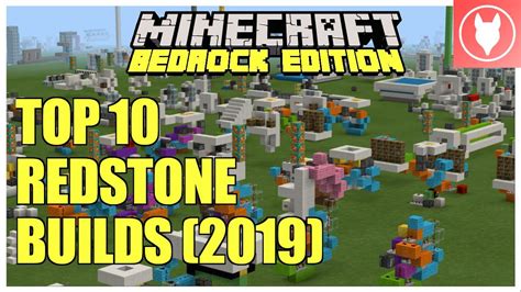 Minecraft Bedrock Your Top 10 Redstone Builds Of 2019 Youtube