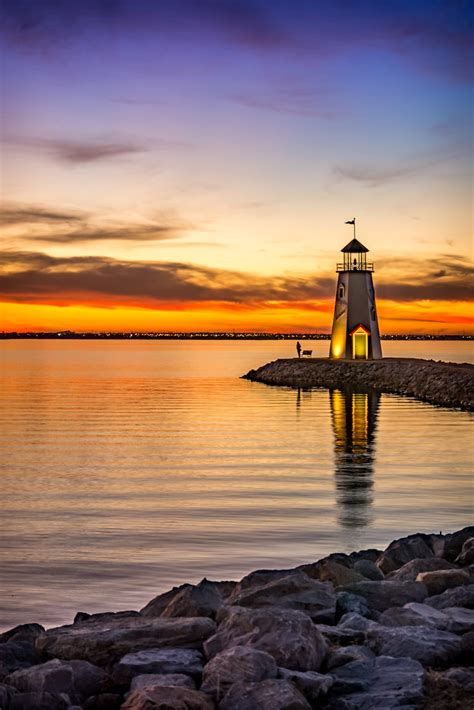 Lake Hefner Lighthouse Sunset Jeffrey Echeverry Flickr