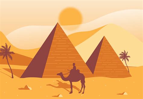 Ancient Egyptian Pyramids Cartoon