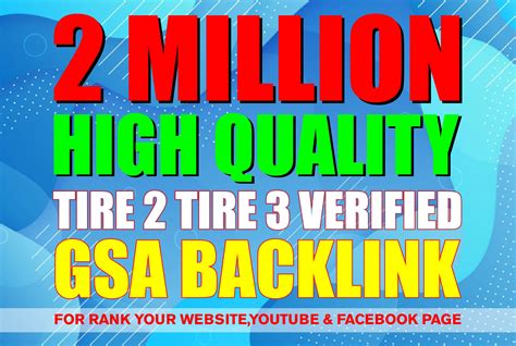 I Will Create 2 Million High Quality Gsa Ser Verified Backlinks For 10
