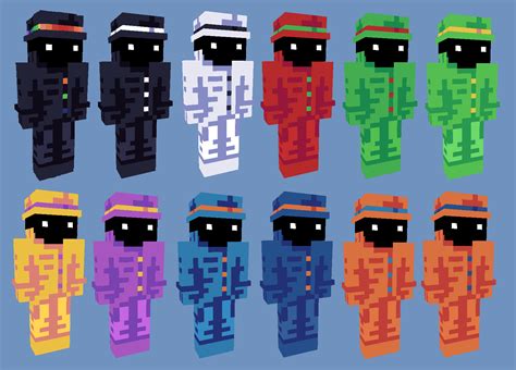 Spies 12 Color Combinations Minecraft Skin