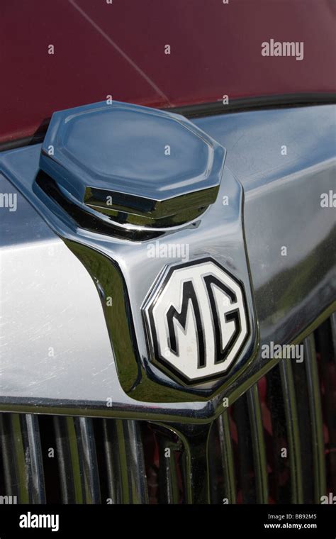 Vintage Mg Car Badge Stock Photo Alamy