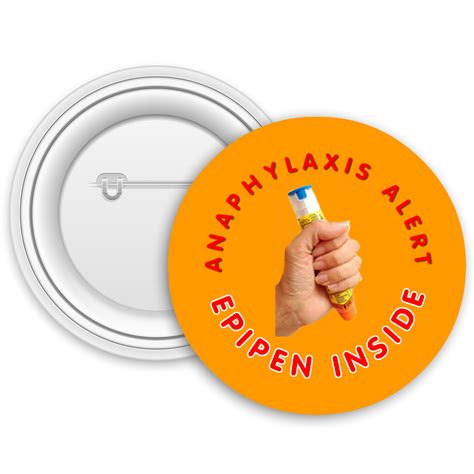 Allergy Alert And Warning Badges And Buttons For Your Safety And Peace Of