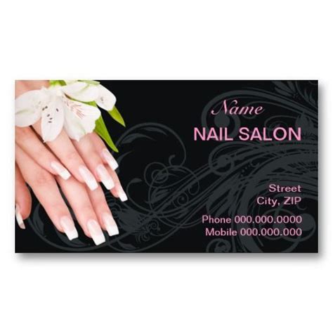 Nail Salon Business Card Zazzle Nail Salon Business Cards Salon
