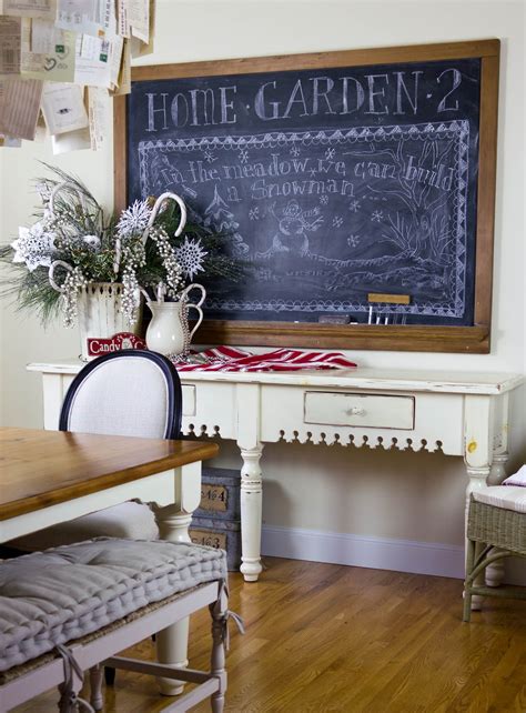 A beautiful mirror is just one of those pieces that never ever goes out of design so you can feel comfy buying it. Crabapple Hill Studio . Dining room chalkboard Christmas ...
