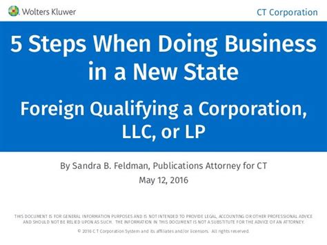 5 Steps When Doing Business In A New State Foreign Qualification