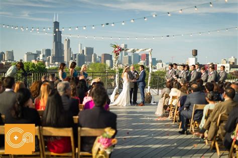 Chicago Rooftop Wedding At Lacuna Artist Lofts With Gorgeous Arch Made