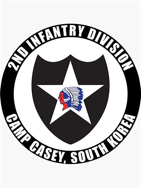 2nd Infantry Division Camp Casey Korea Emblem Veteran Sticker For