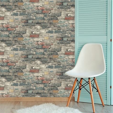 Roommates Brick Alley Peel And Stick Wallpaper Peel And