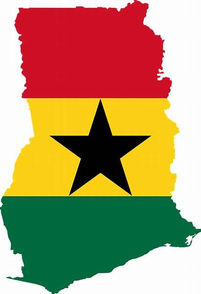 Ghana Flag Map Africa Country Svg Outline