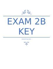 Exam 2B Fa22 KEY Docx EXAM 2B KEY BCH4053 Fall 2022 Name Grade EC