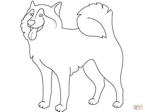 Funny Husky coloring page | Free Printable Coloring Pages