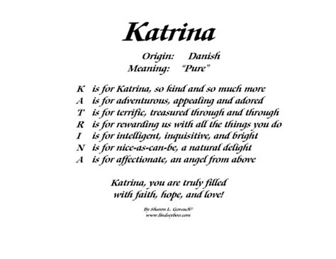 meaning of katrina lindseyboo