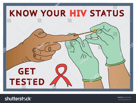 hivaids awareness campaign featuring closeup view stock vector 205076491 shutterstock