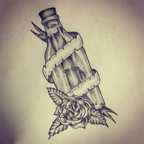 Pin By Brittany Stachowicz On Tattoo Ideas Bottle Tattoo Tattoo Sketches Scroll Tattoos