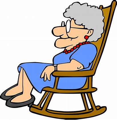 Grandma Clipart Chair Grandmother Sleeping Rocking Transparent