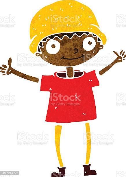 Cartoon Boy With Positive Attitude Stock Illustration Download Image