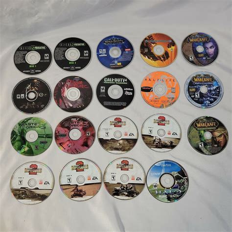 Pc Cd Rom Game Discs Only Lot Of 19 Discs From Early 2000s Half Life