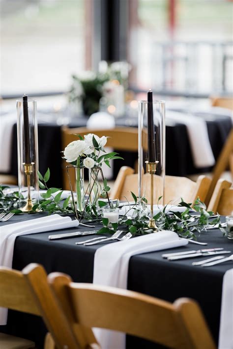 By planning the tables carefully, the bride and groom can ensure their wedding reception is a success. Modern Neutral Black and White Wedding Reception ...