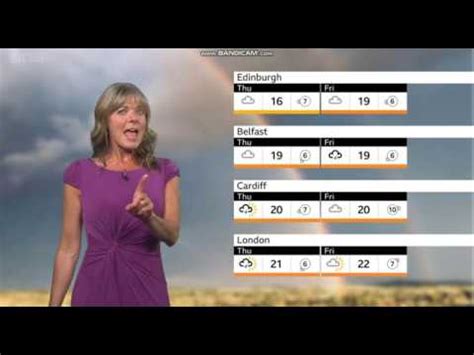 Planning a weekend watching sport outside? Louise Lear BBC Weather June 16th 2020 HD - YouTube