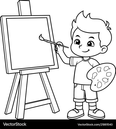 Painter Clipart Black And White