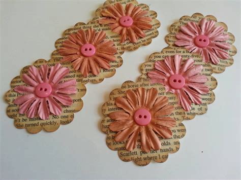 Paper Embellishments Scrapbooking Flowers Paper Flowers Pink Flowers