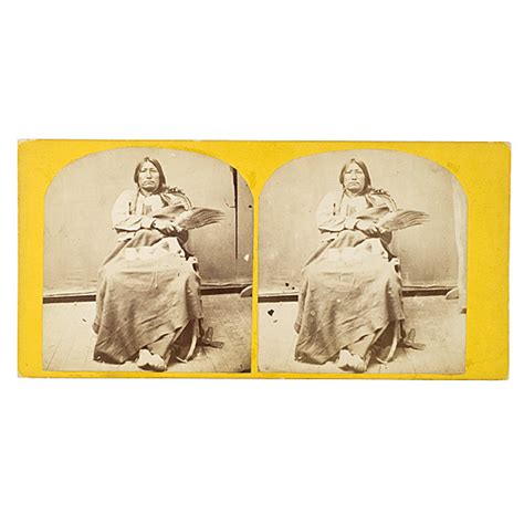 Rare Stereoview Of Spotted Tail Brule Sioux Chief Cowans Auction