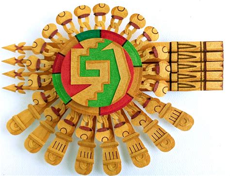 Chimalli Escudo Azteca Aztec Shield México Codex Paper Etsy México