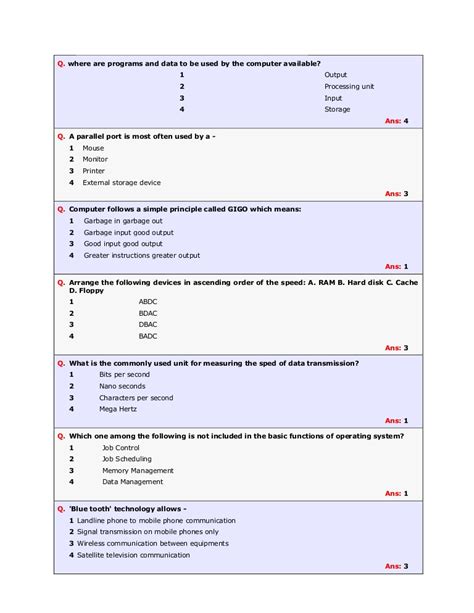 This computer network mcq test contains the best 25 computer network multiple choice questions and answers. COMPUTER HARDWARE QUESTIONS AND ANSWERS PDF FREE DOWNLOAD ...