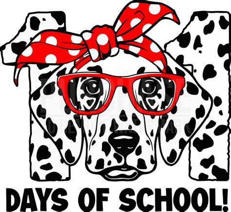 101 Days Of School Dalmatian Dog Svg School Svg 100 Days Of School
