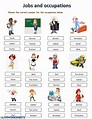 Jobs and occupations online worksheet for Beginner - Elementary ...