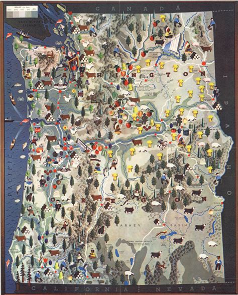 Untitled Map Of Oregon And Washington La Jolla Map Museum