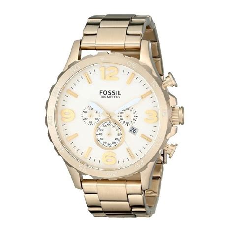 Fossil Jr1479 Nate Chronograph Gold Tone Stainless Steel Watch
