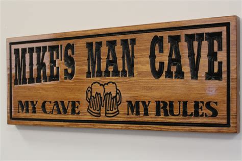 Man Cave Signs Personalized Man Cave Sign Decor Custom Bar Sign Father