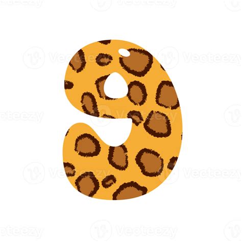 Leopard Print Alphabets And Number 10884041 Png