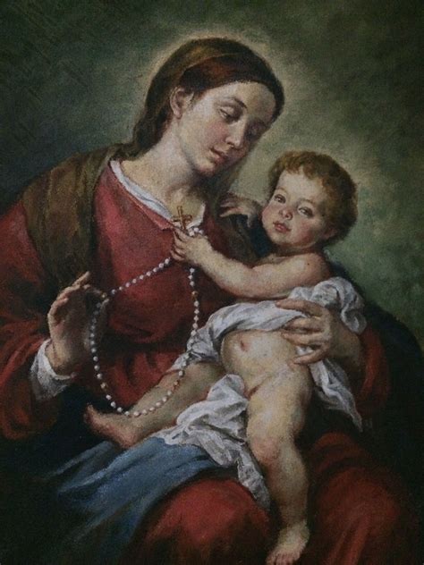 Our Lady Of The Most Holy Rosary Oil Paint Figure Painting Painting Religious Images