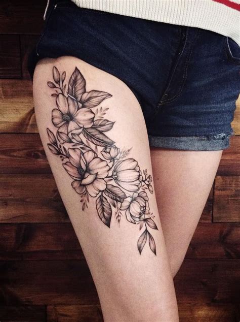 60 Black And Gray Flower Tattoos By Anna Bravo List Inspire Flower