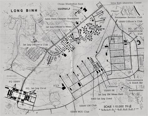 Long Binh Army Base Map